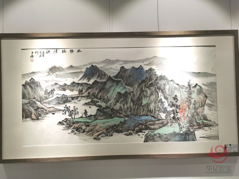 宁夏美协副主席  山水画家何占福《风静听溪流》8平尺横幅