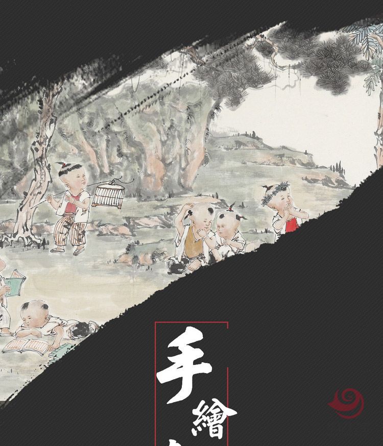 胡生旺 孩童挂画手绘国画人物画名家字画真迹客厅书房水墨画