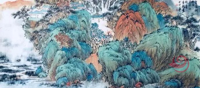 中G工笔画协会会员季清龙《雾染晨松》