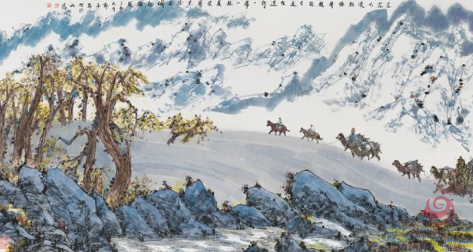 河南籍艺术家郭子昂《山水画》2