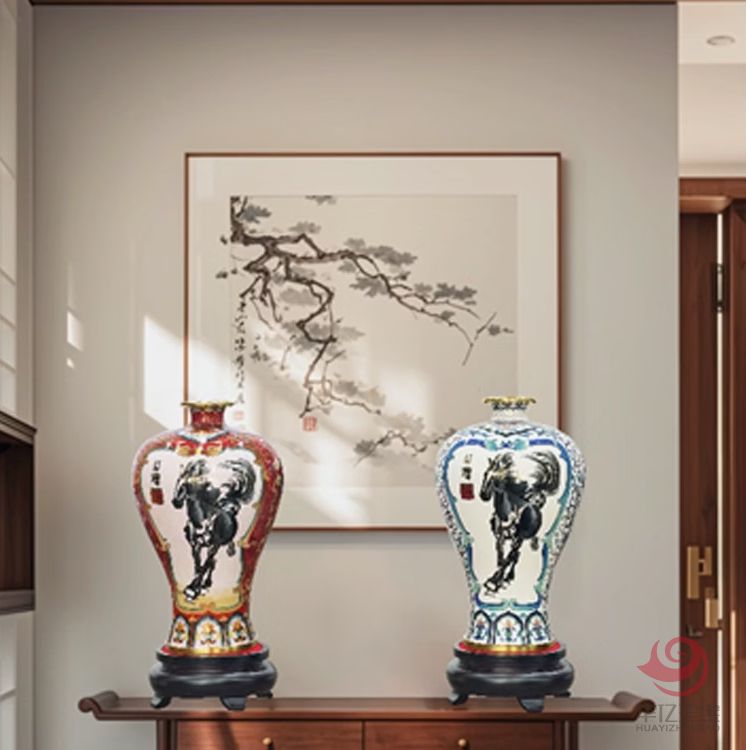 景泰蓝 双骏尊 32cm