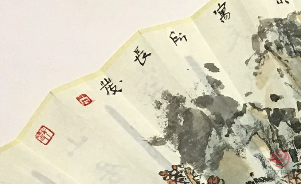 中国美术家协会会员 宋长发 书画成扇《秋山兴画图（秋29）》
