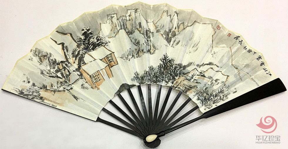 中国美术家协会会员 宋长发 书画成扇《江山雪霁（冬11）》