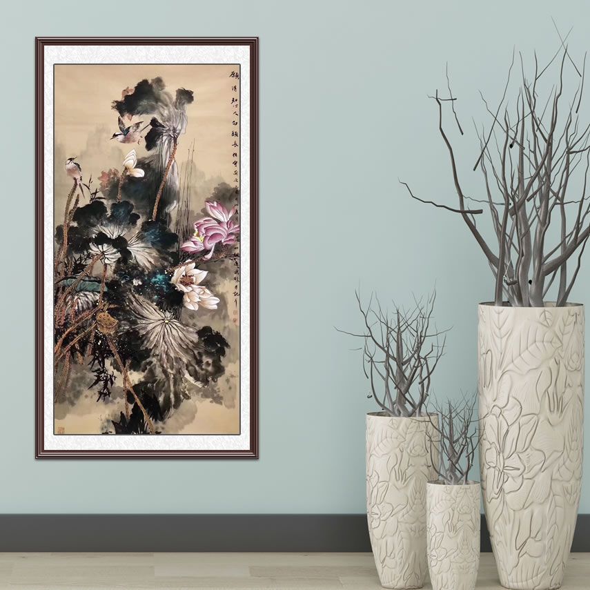 禅意荷花   魏道武写意画《愿得知心人，白头长相守》
